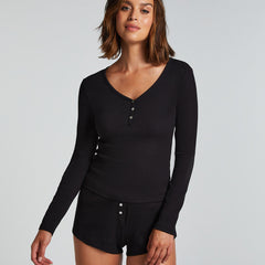 Hunkemöller Short Rib pyjamas, svart