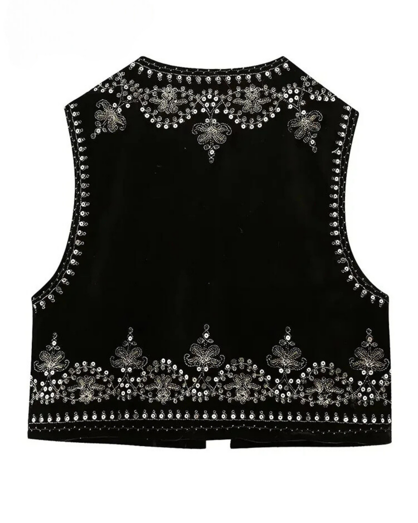 Vienne | Vintage brodert fløyelsvest