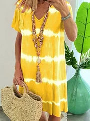 Vélinda | Bohemsk midi-kjole med tie-dye