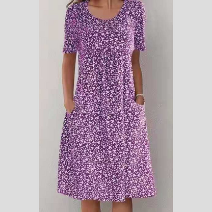 Ayesha | Trendy midikjole med blomster