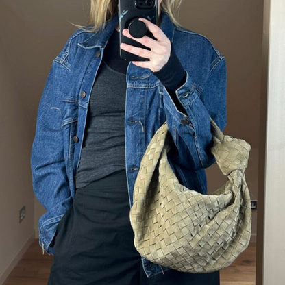 Flair. - Stor flettet håndveske for kvinner