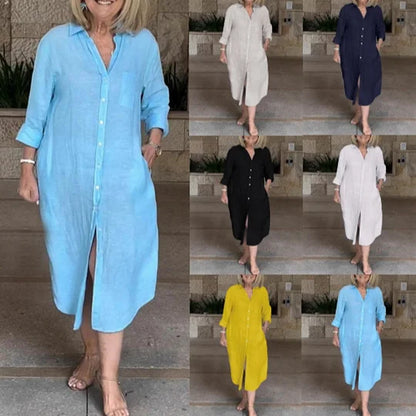 Amelina | Knappeskjorte-kjole uten anstrengelse