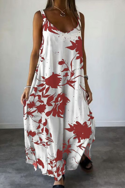 Rossie | Kjeledress uten ermer med stilige blomster