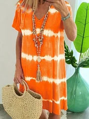 Vélinda | Bohemsk midi-kjole med tie-dye