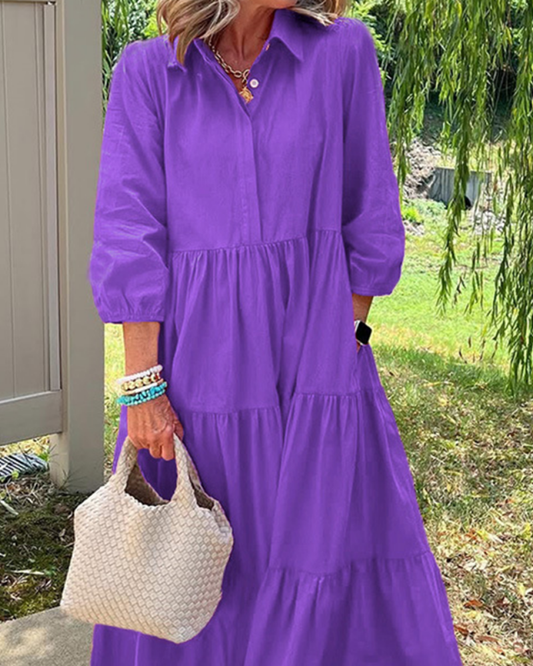 Qiana | Løs kjole med avslappet stil