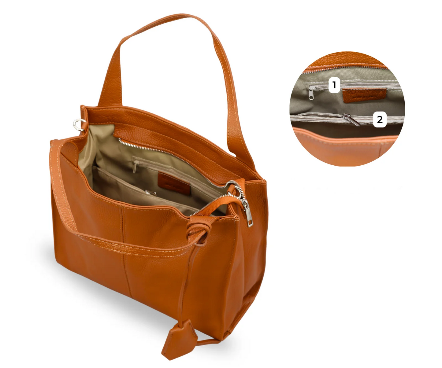 Ella | Premium Skinn - Rikt Kognac