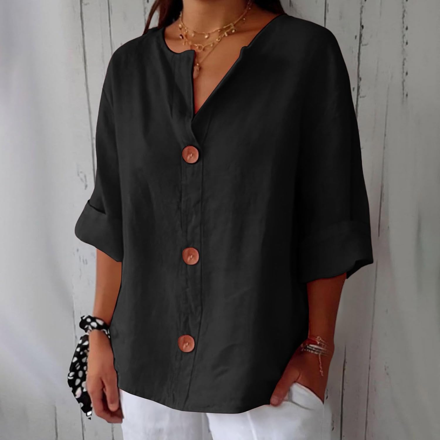 LuftLinn™ – Avslappet sommerbluse i lin