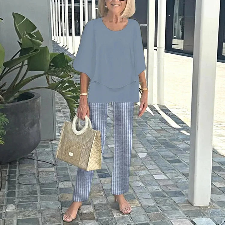 Geneviève | Elegant og trendy to-dels sett med mønster