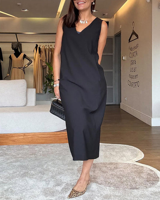 Skyla | Splitkjole med avslappet passform