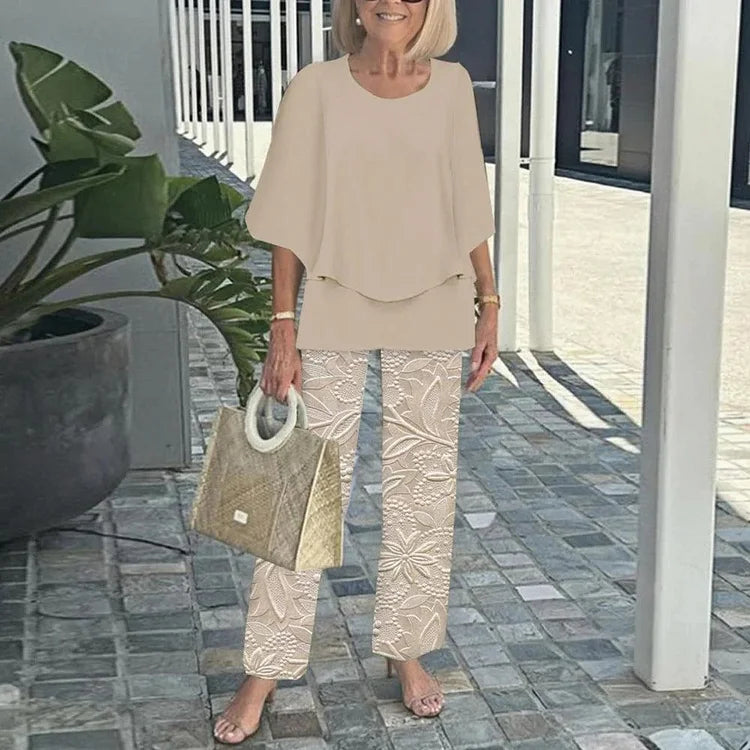 Geneviève | Elegant og trendy to-dels sett med mønster