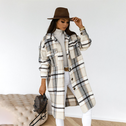 AOIFE - Rutete frakk for damer