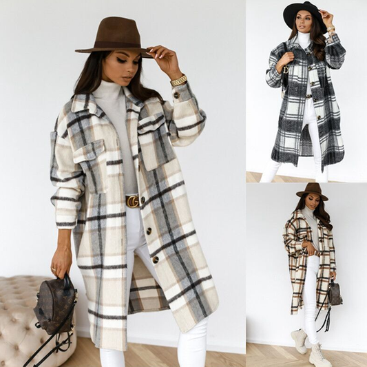 AOIFE - Rutete frakk for damer