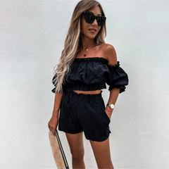 KEILY - Sett med sommertopp og shorts
