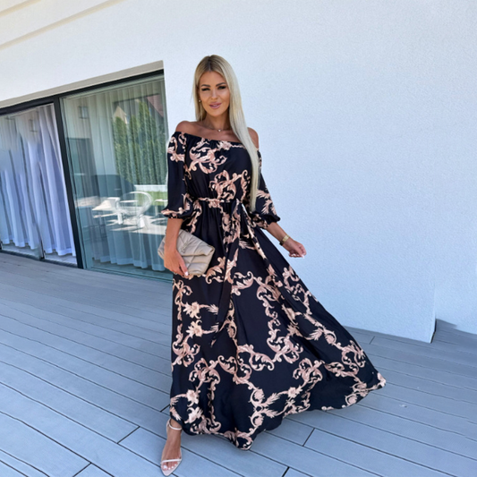 FALLON - Off-shoulder sommer maxikjole