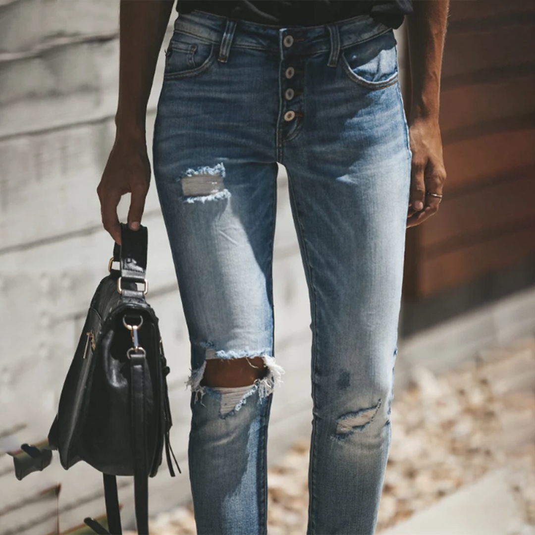 LISELOTTE - Kvinner rippede jeans