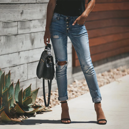 LISELOTTE - Kvinner rippede jeans