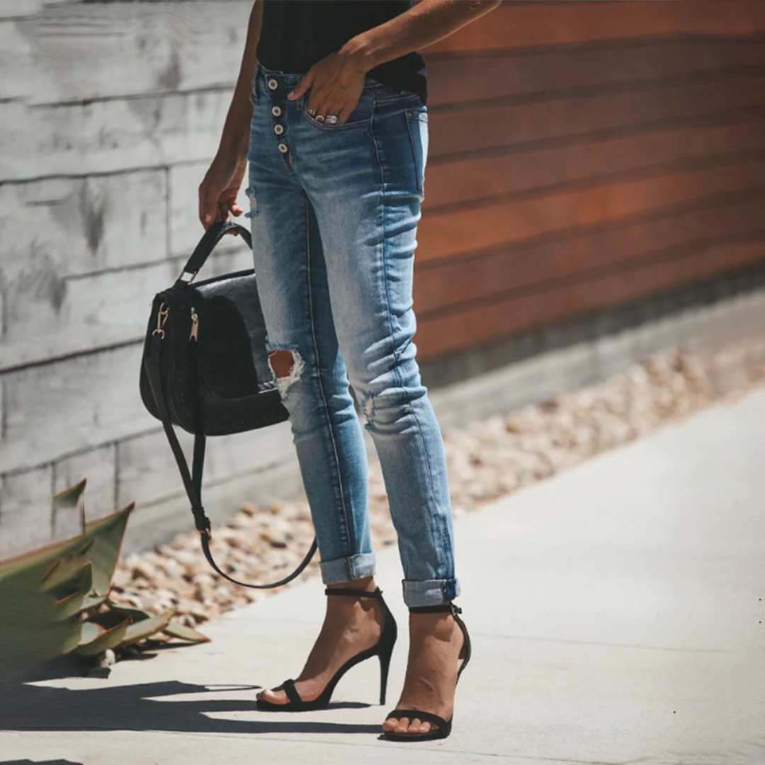 LISELOTTE - Kvinner rippede jeans