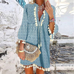Bianca - Vintage kjole med V-hals