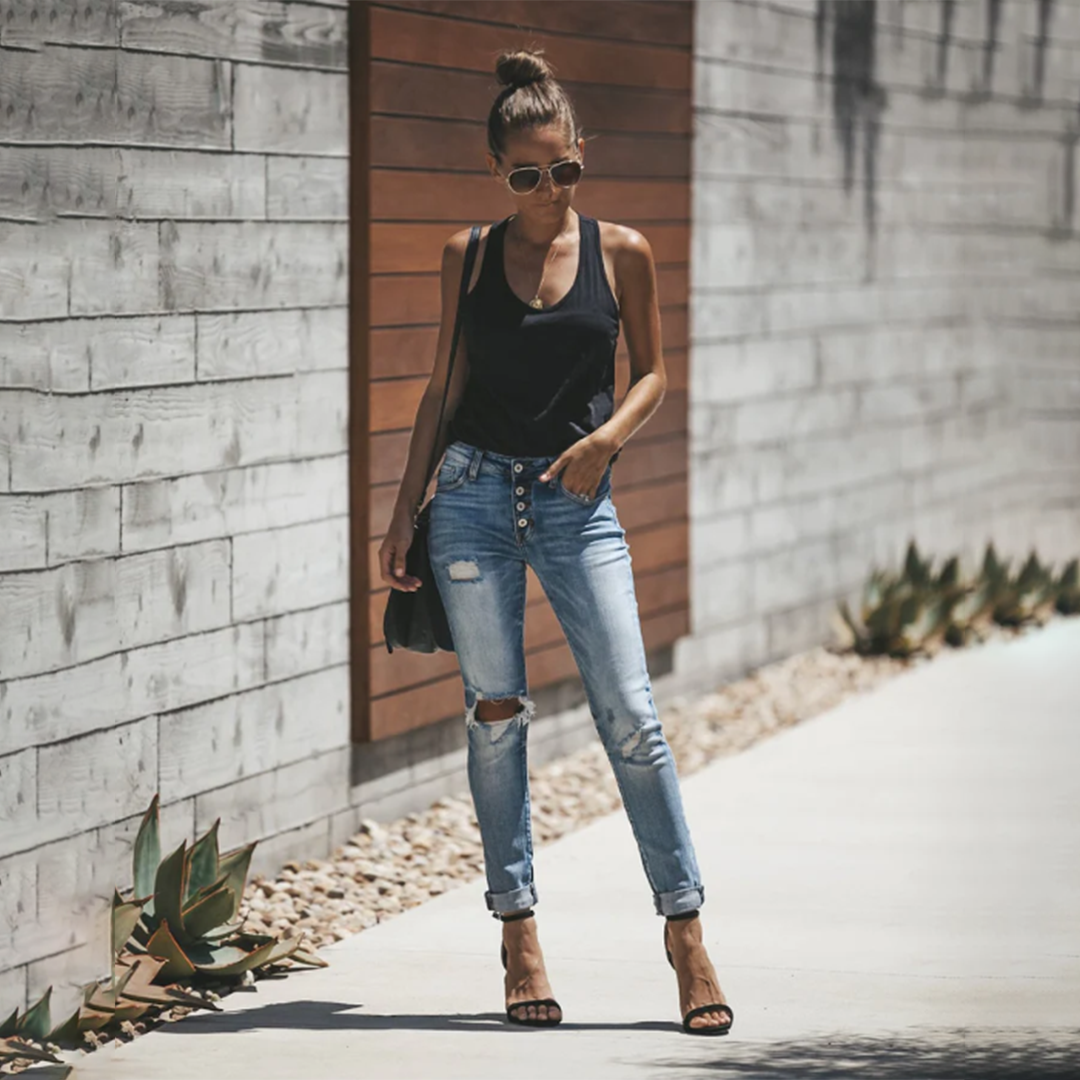 LISELOTTE - Kvinner rippede jeans