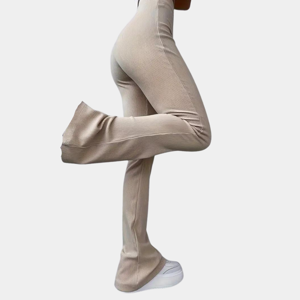 Franca - Bred ribbestrikket bukse for kvinner