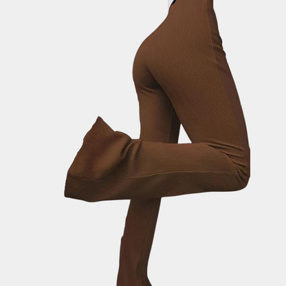 Franca - Bred ribbestrikket bukse for kvinner