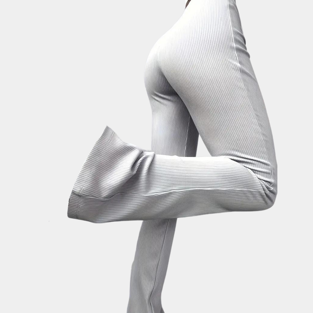 Franca - Bred ribbestrikket bukse for kvinner