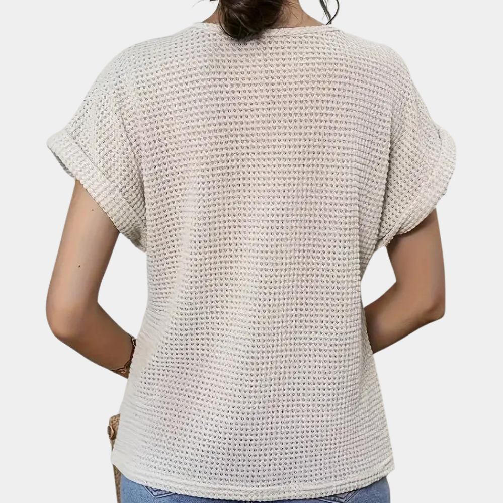 Lazda - Elegant sommer T-skjorte med rund hals for kvinner