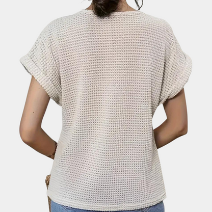 Lazda - Elegant sommer T-skjorte med rund hals for kvinner