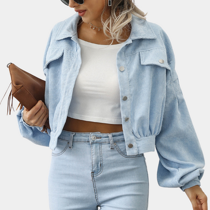 Roksana - Damejakke i ribbestrikk