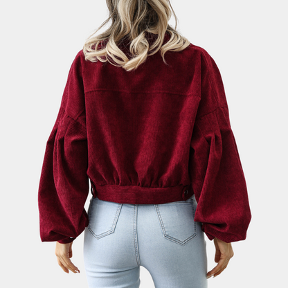 Roksana - Damejakke i ribbestrikk