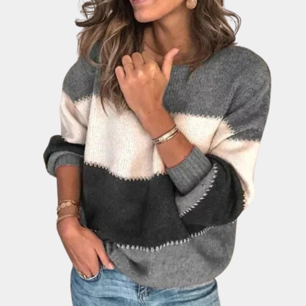 Claire - Elegant stripete genser for kvinner
