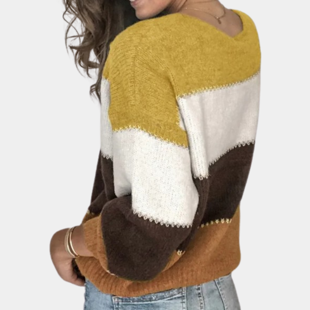 Claire - Elegant stripete genser for kvinner