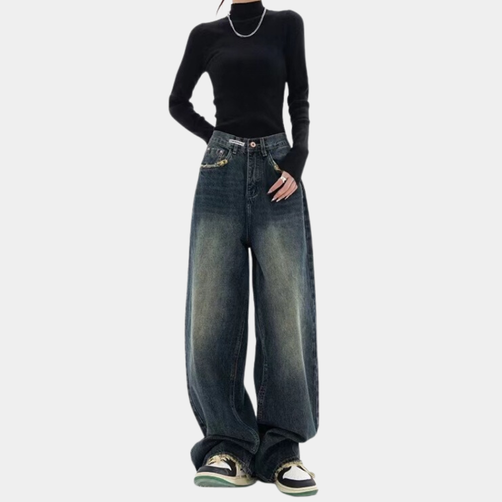 Kateryna - Avslappede baggy jeans for kvinner