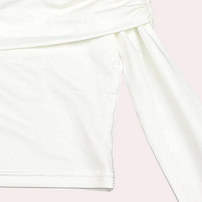 Sommerbluse med avdekkede skuldre for kvinner