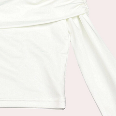 Sommer ermet off-shoulder topp for kvinner