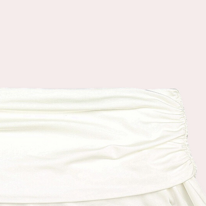 Sommerbluse med avdekkede skuldre for kvinner