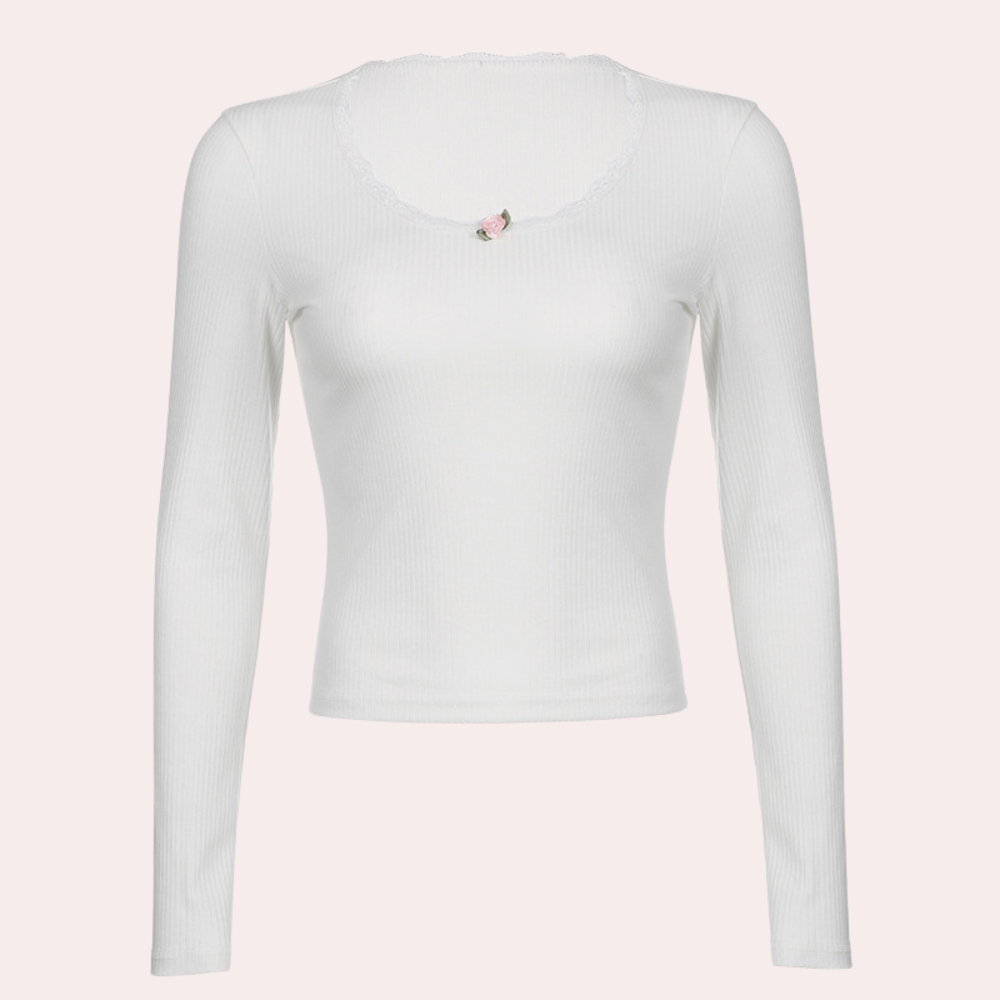 Klassisk Sommerbluse med Lange Ermer for Kvinner