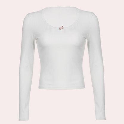 Klassisk Sommerbluse med Lange Ermer for Kvinner