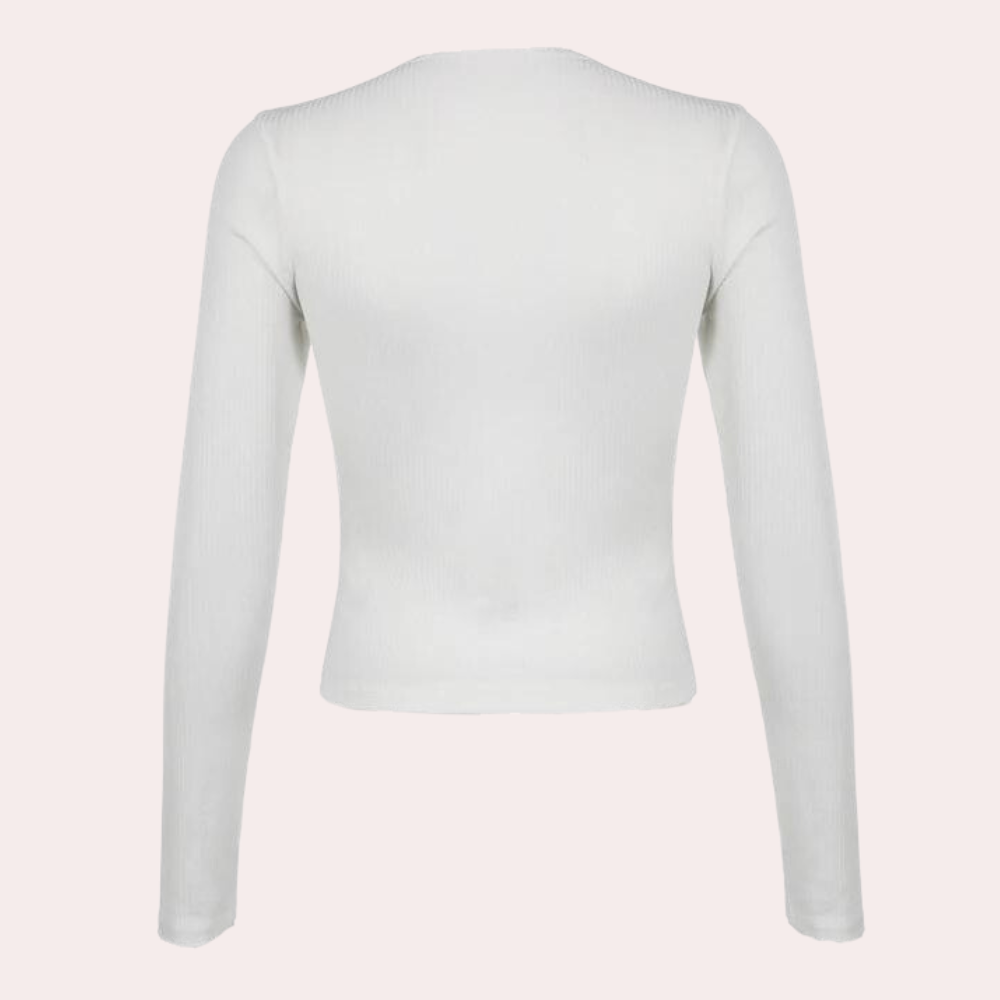 Klassisk Sommerbluse med Lange Ermer for Kvinner