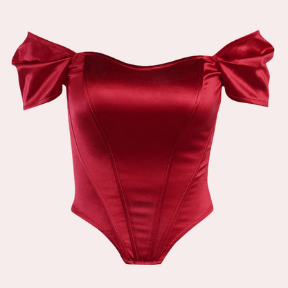 Elegant sommerbluse med avdekkede skuldre for kvinner