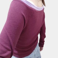Langermet sommertopp med off-shoulder for kvinner