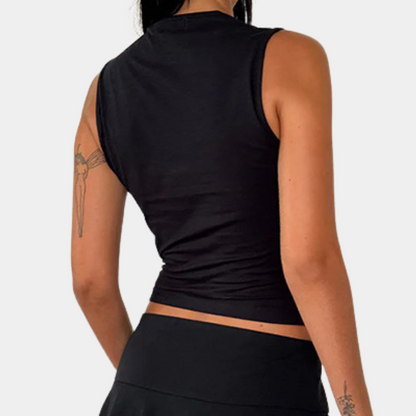 Klassisk Sommertop med Sløyfe for Kvinner