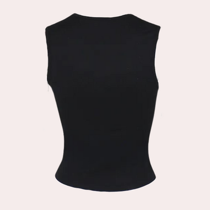 Klassisk Sommertop med Sløyfe for Kvinner