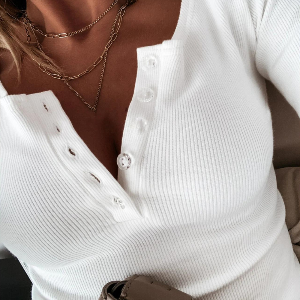 Carolina - Elegant kvinnebluse med lange ermer