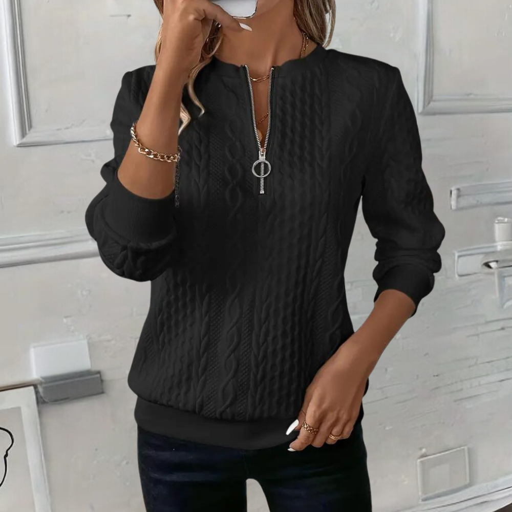 Anoushka - Trendy teksturert genser for kvinner