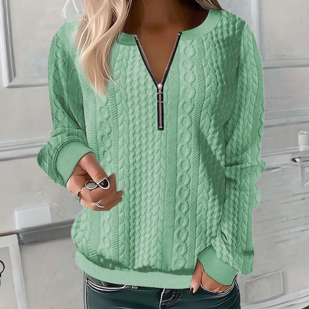 Anoushka - Trendy teksturert genser for kvinner