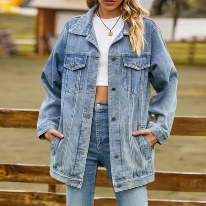 Elizabeth - Vinterjakke i jeans for kvinner