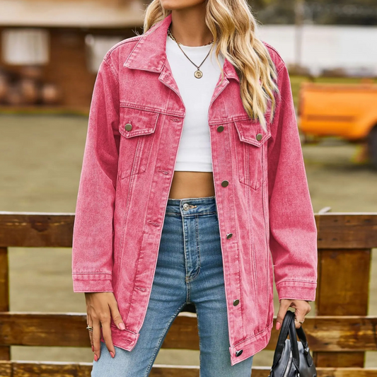 Elizabeth - Vinterjakke i denim til dame
