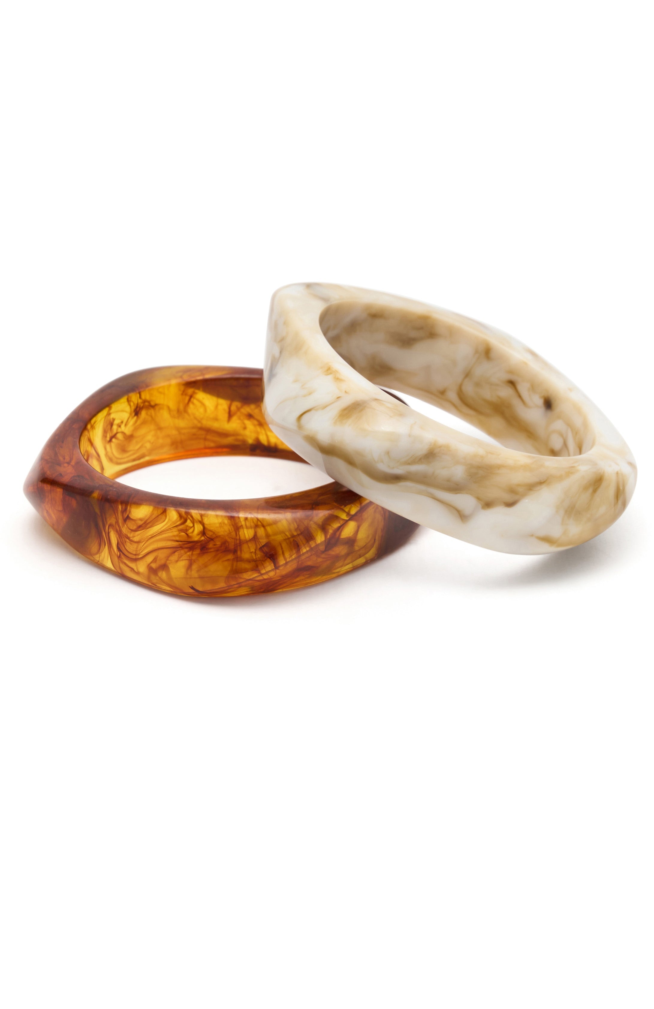 INES – Armbåndsett i karamellmarmor