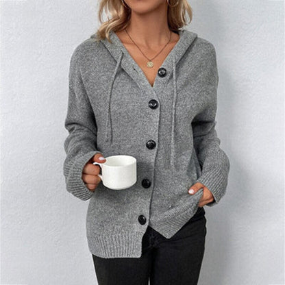 FILIPPA - Komfortabel cardigan med hette